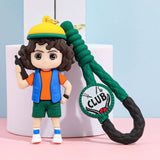 3D PVC Figure Keychain - Stranger Things - Dustin Henderson With Walkie-talkie, Cartoon Style