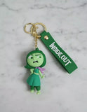 3D PVC Figure Keychain - Disney/Pixar - Disgust From Inside Out Figure