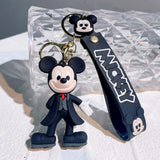 3D PVC Figure Keychain - Mickey & Friends - Mickey Mouse In A Black Suit