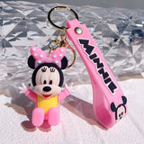 3D PVC Figure Keychain - Mickey & Friends - Minnie Mouse Pink Bow