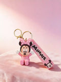 3D PVC Figure Keychain - Mickey & Friends - Minnie Mouse Pink Bow