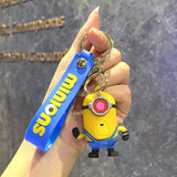 3D PVC Figure Keychain - Minions - Minion In Blue Overalls, Single Eye