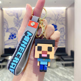 3D PVC Figure Keychain - Minecraft - Steve Blocky Figure