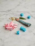 3D PVC Figure Keychain - Minecraft - Pink Axolotl Figure