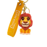 3D PVC Figure Keychain - The Lion King - Simba Sitting With A Red Mane