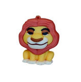 3D PVC Figure Keychain - The Lion King - Simba Sitting With A Red Mane