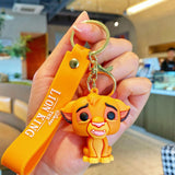 3D PVC Figure Keychain - The Lion King - Simba Sitting With A Slight Frown