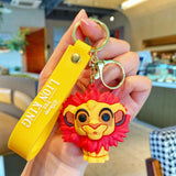 3D PVC Figure Keychain - The Lion King - Simba Head With Red Mane