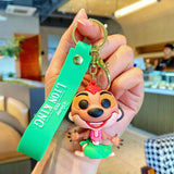 3D PVC Figure Keychain - The Lion King - Timon In Hula Skirt And Lei