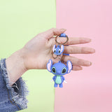 3D PVC Figure Keychain - Lilo & Stitch - Stitch With Small Stitch Charm