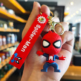 3D PVC Figure Keychain - Marvel - Spider-Man Chibi Figure With Red Strap (Style 2)