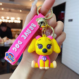 3D PVC Figure Keychain - Paw Patrol - Skye Sitting With Pink Outfit