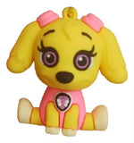 3D PVC Figure Keychain - Paw Patrol - Skye Sitting With Pink Outfit