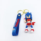 3D PVC Figure Keychain - Sonic the Hedgehog - Hedgehog In Red And Blue Outfit
