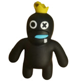 3D PVC Figure Keychain - Rainbow Friends - Black With Yellow Crown