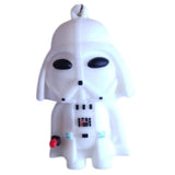 3D PVC Figure Keychain - Star Wars - White Chibi Darth Vader With Lightsaber