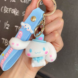 3D PVC Figure Keychain - Sanrio - Cinnamoroll In Blue Hat And Bow