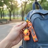 3D PVC Figure Keychain - Pokémon - Flareon Sitting With A Shooting Star Charm