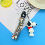 3D PVC Figure Keychain - Peanuts - Snoopy With Red Scarf