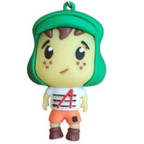 3D PVC Figure Keychain - El Chavo del Ocho - El Chavo Cartoon Figure With Green Strap