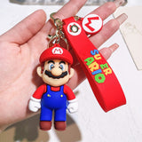 3D PVC Figure Keychain - Super Mario - Mario 3D Figure With Red Strap
