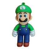 3D PVC Figure Keychain - Super Mario - Luigi In Green Hat And Blue Overalls