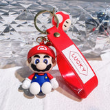3D PVC Figure Keychain - Super Mario - Mario With A Red Mushroom Charm