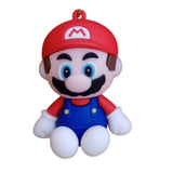 3D PVC Figure Keychain - Super Mario - Mario With A Red Mushroom Charm
