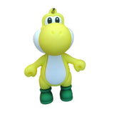 3D PVC Figure Keychain - Super Mario - Yellow Yoshi Figure With Green Shoes