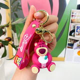 3D PVC Figure Keychain - Toy Story - Lotso Bear Holding A Drink