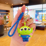 3D PVC Figure Keychain - Toy Story - Little Green Men Alien Standing Figure