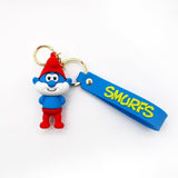 3D PVC Figure Keychain - The Smurfs - Papa Smurf Figure