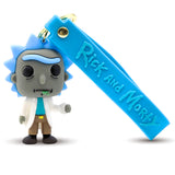 3D PVC Figure Keychain - Rick and Morty - Rick Sanchez Figure With Blue Strap