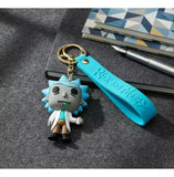 3D PVC Figure Keychain - Rick and Morty - Rick Sanchez Figure With Blue Strap