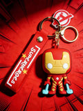 3D PVC Figure Keychain - Marvel - Iron Man Figure With Superheroes Strap