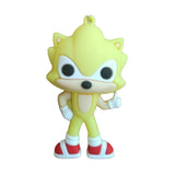 3D PVC Figure Keychain - Sonic the Hedgehog - Super Sonic Figure