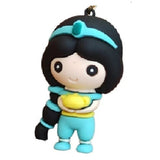 3D PVC Figure Keychain - Aladdin - Chibi Jasmine Holding Lamp