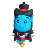 3D PVC Figure Keychain - Aladdin - Genie Tuxedo Holding Lamp