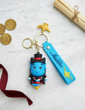 3D PVC Figure Keychain - Aladdin - Genie Tuxedo Holding Lamp