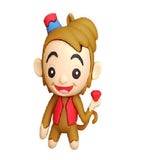 3D PVC Figure Keychain - Aladdin - Abu With Hat Holding Ruby