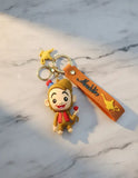 3D PVC Figure Keychain - Aladdin - Abu With Hat Holding Ruby