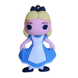 3D PVC Figure Keychain - Alicia En El País De Las Maravillas - Alice Holding Dress