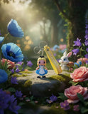 3D PVC Figure Keychain - Alicia En El País De Las Maravillas - Alice Holding Dress