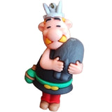 3D PVC Figure Keychain - Asterix - Obelix Carrying Menhir
