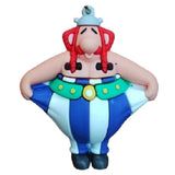 3D PVC Figure Keychain - Asterix - Obelix Holding Trousers