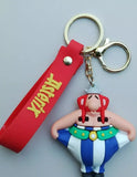 3D PVC Figure Keychain - Asterix - Obelix Holding Trousers