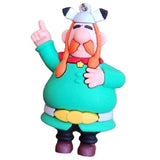 3D PVC Figure Keychain - Asterix - Obelix Pointing Up
