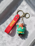 3D PVC Figure Keychain - Asterix - Obelix Pointing Up