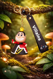 3D PVC Figure Keychain - Brujas Y Villanas - Queen Of Hearts Holding Scepter