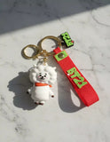 3D PVC Figure Keychain - Bt21 - RJ Red Bandana